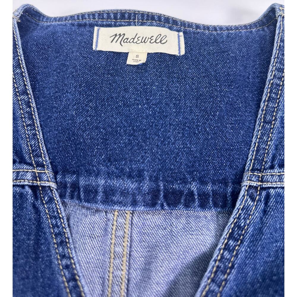 Madewell Denim Jumpsuit Small Blue Zip Front One Piece Coveralls NWOT - Picture 7 of 13